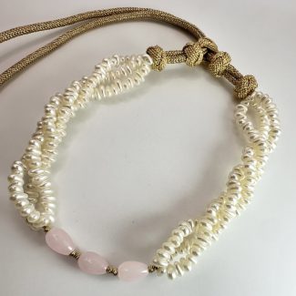 Collier Tanger Maha rose poudré